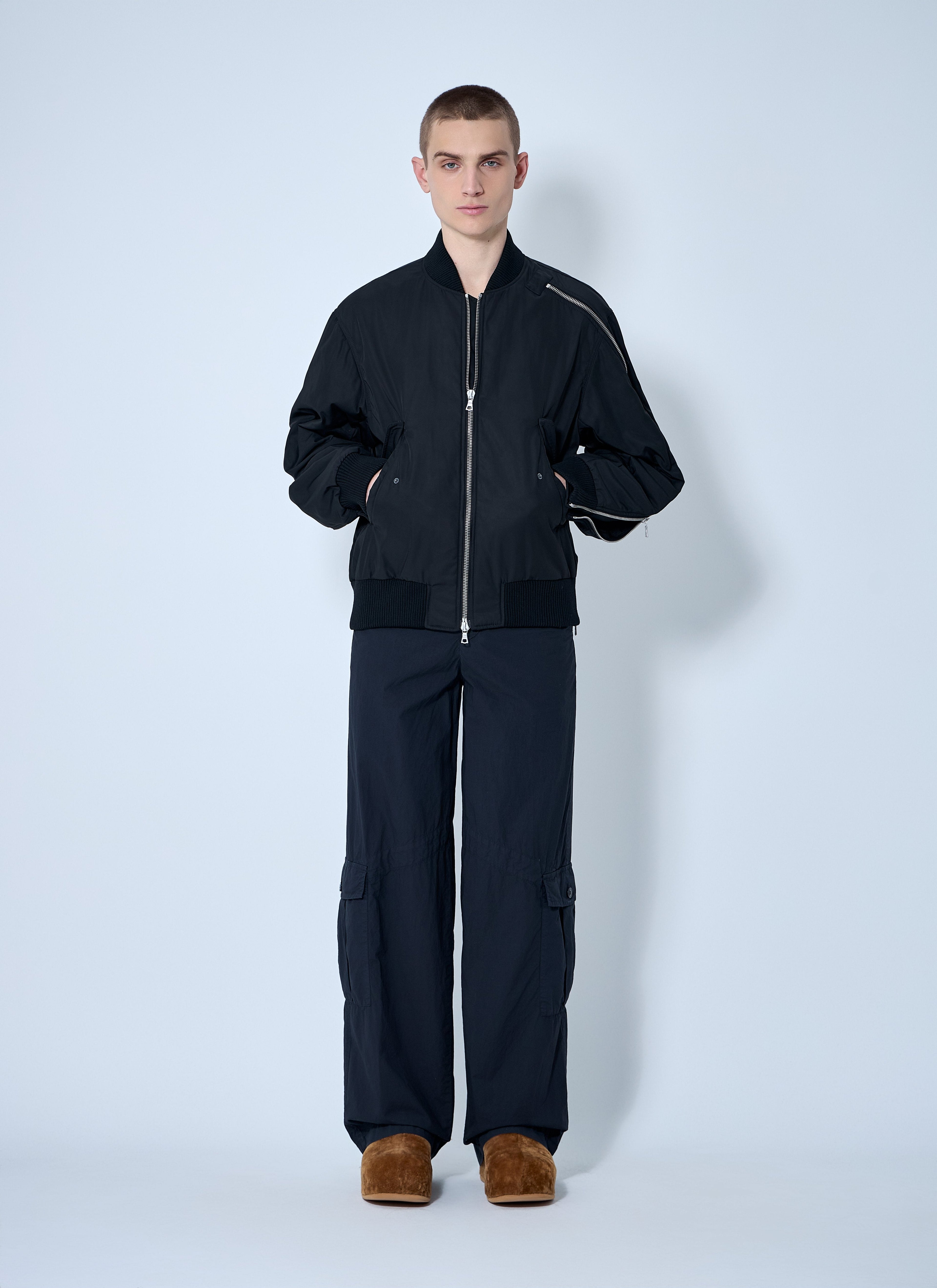 Dries Van Noten Men Nylon Bomber Jacket