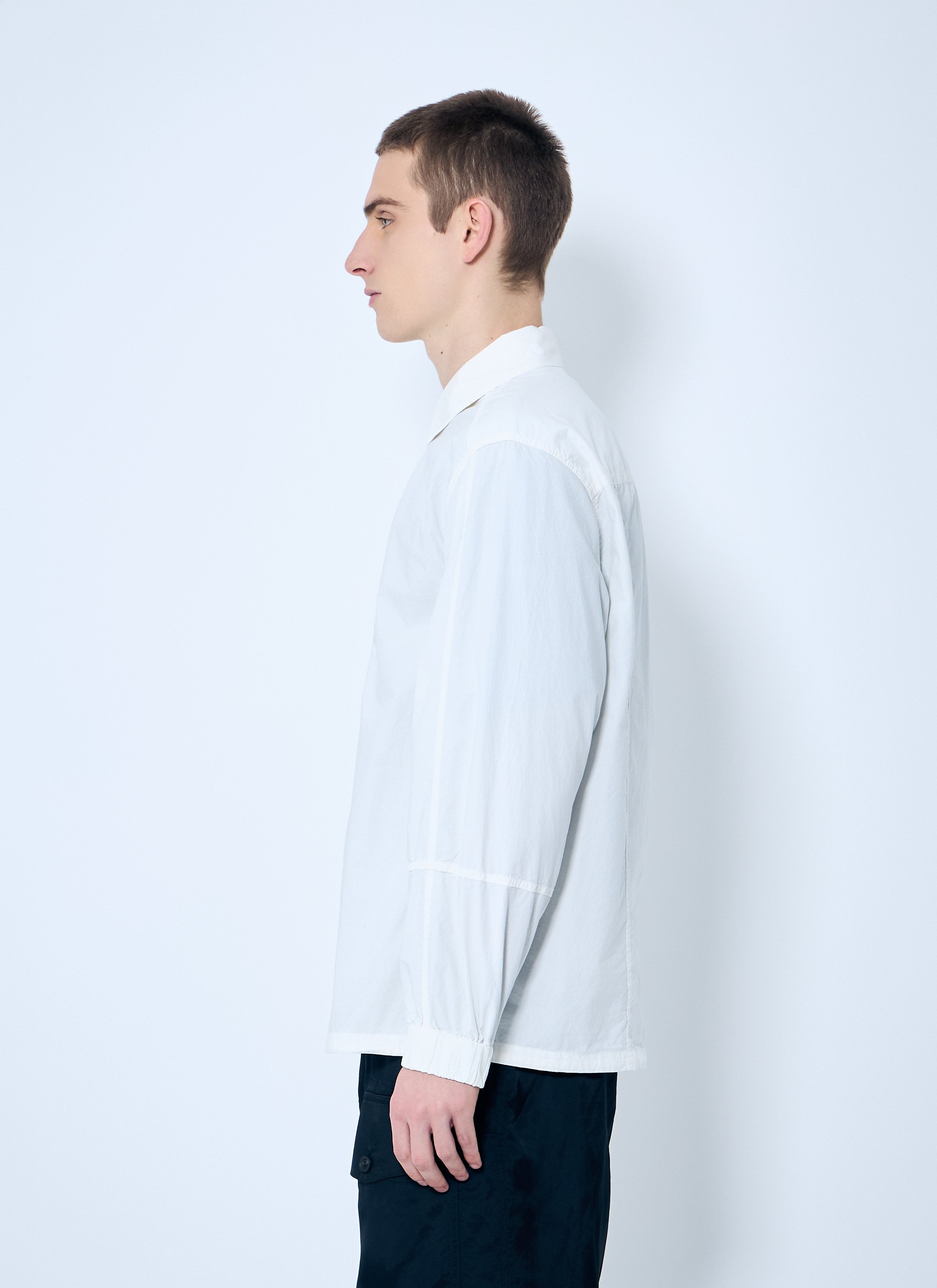 Dries Van Noten Men Cotton Zip-Up Shirt