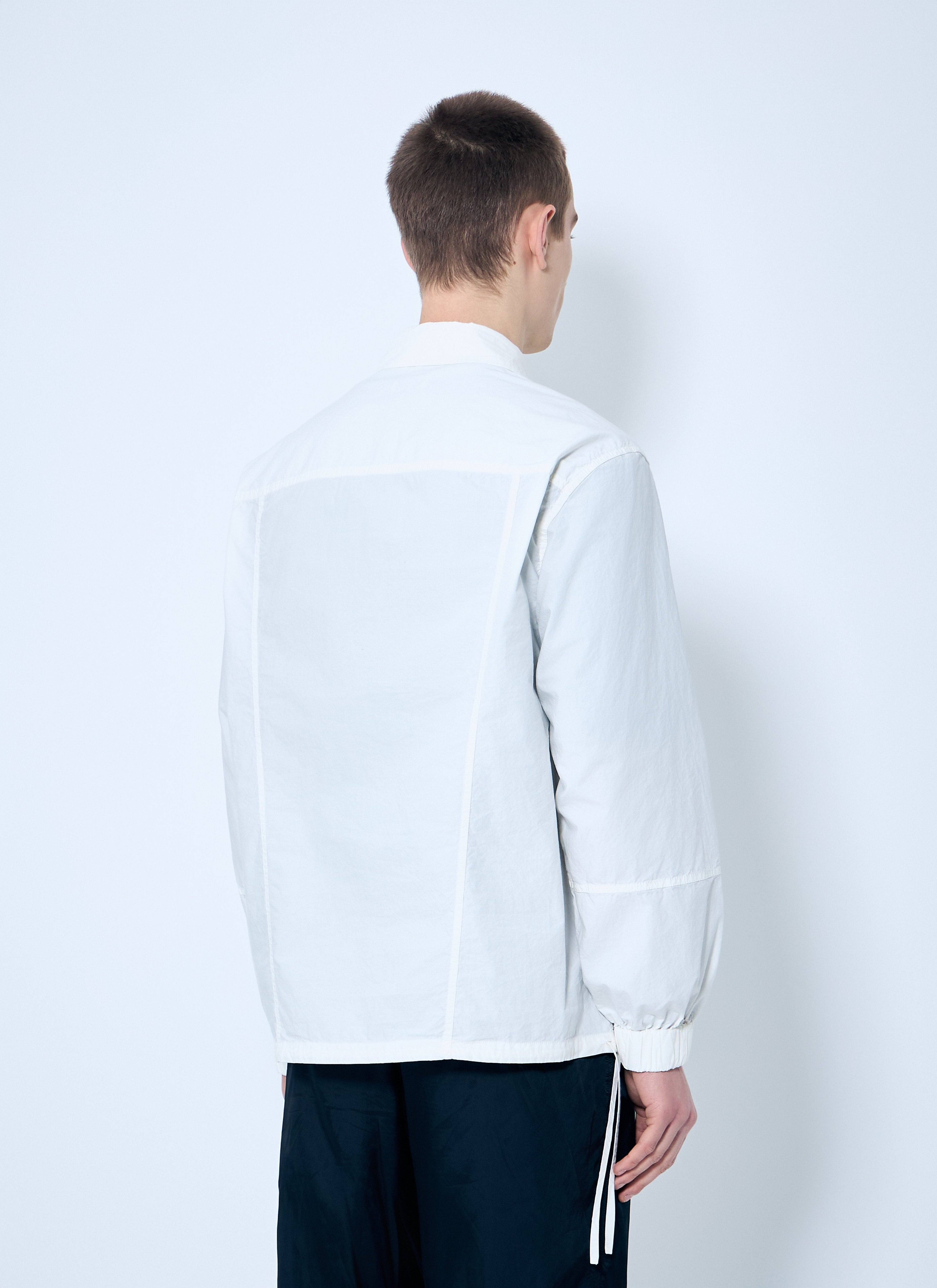 Dries Van Noten Men Cotton Zip-Up Shirt