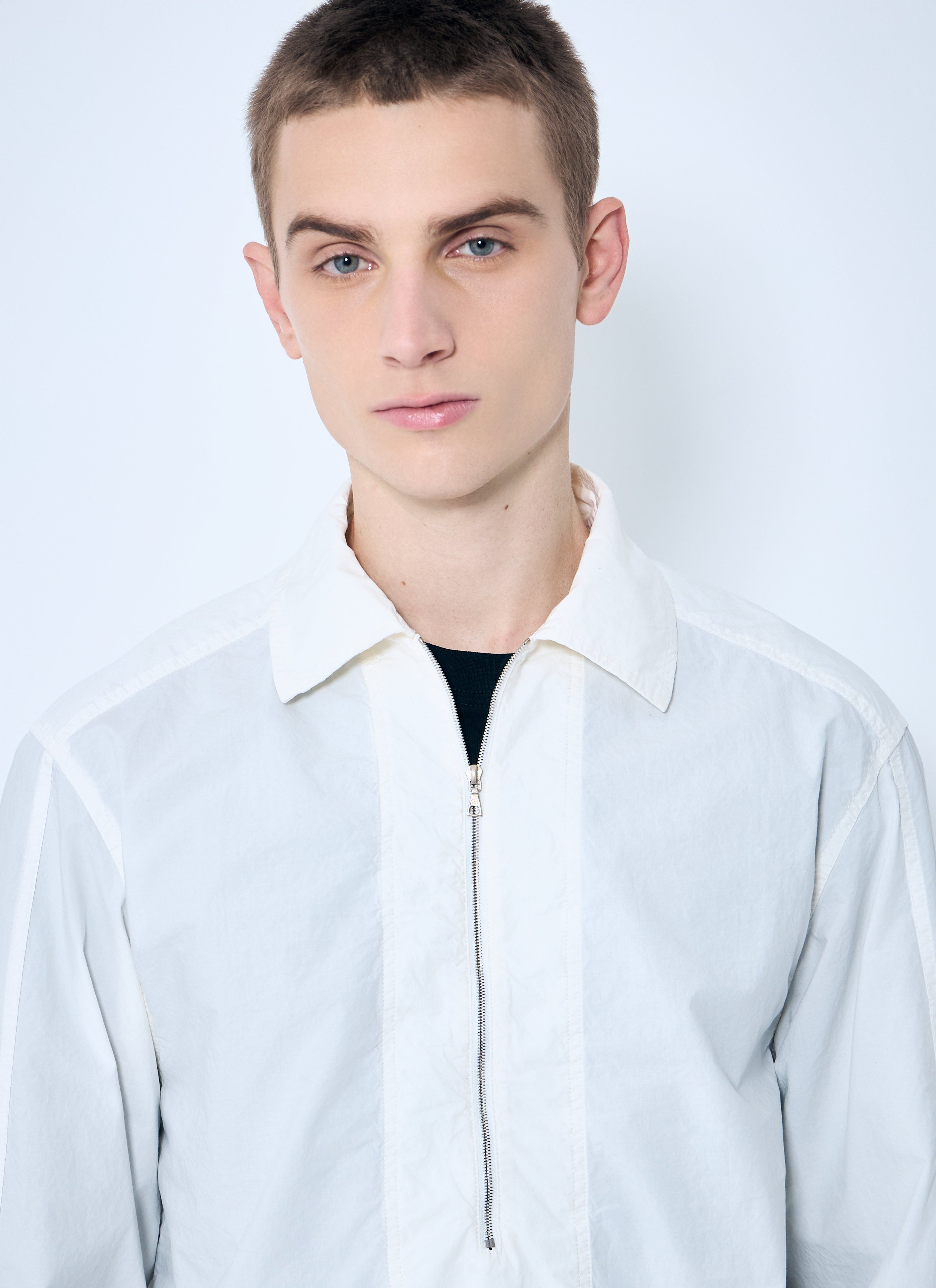 Dries Van Noten Men Cotton Zip-Up Shirt