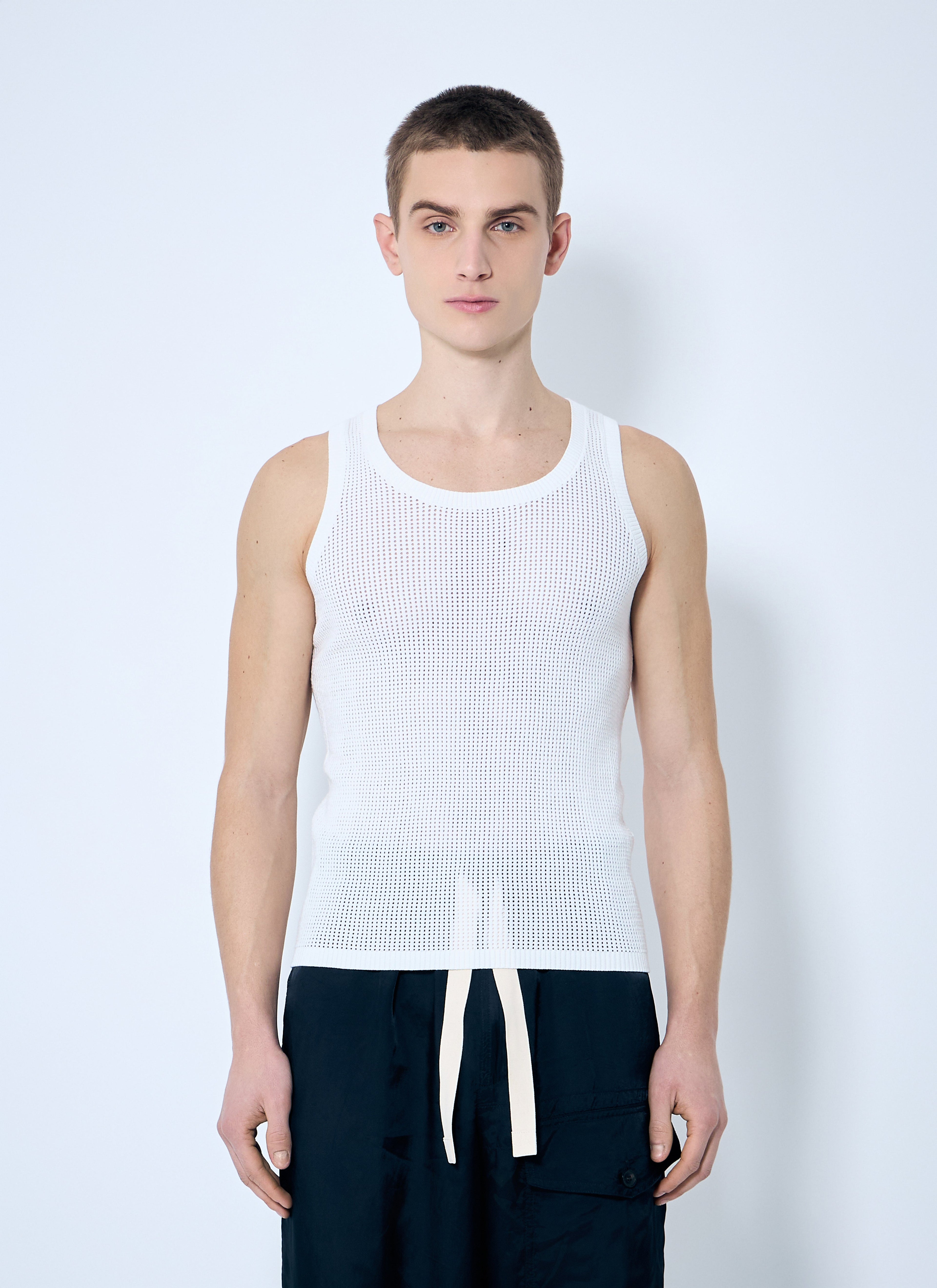 Dries Van Noten Men Merit Knit Tank Top