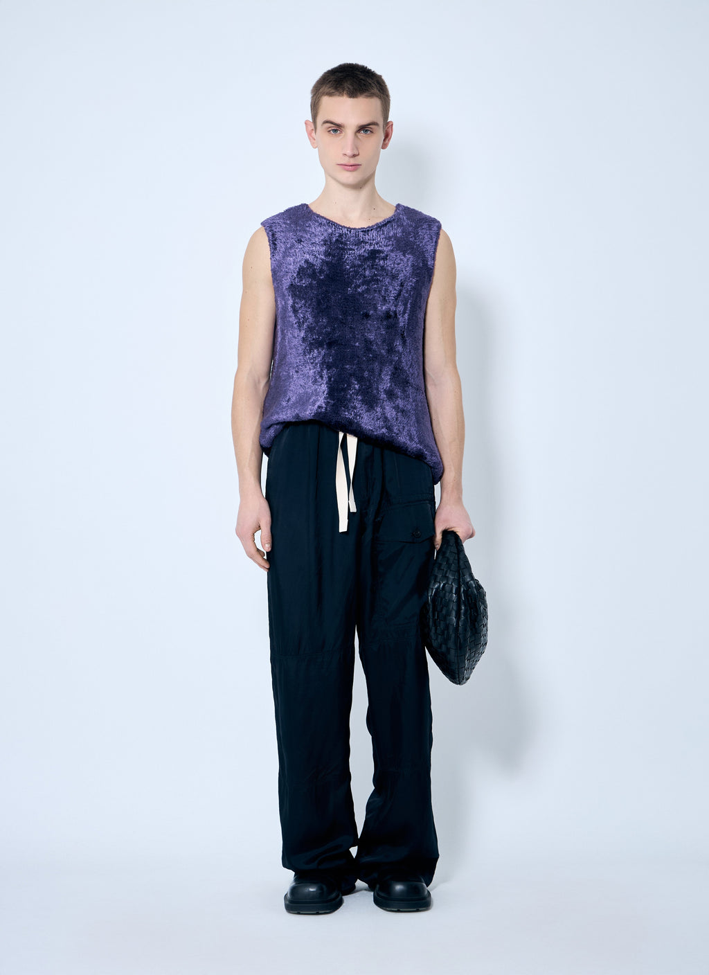 Dries Van Noten Men Fluffy Knit Top