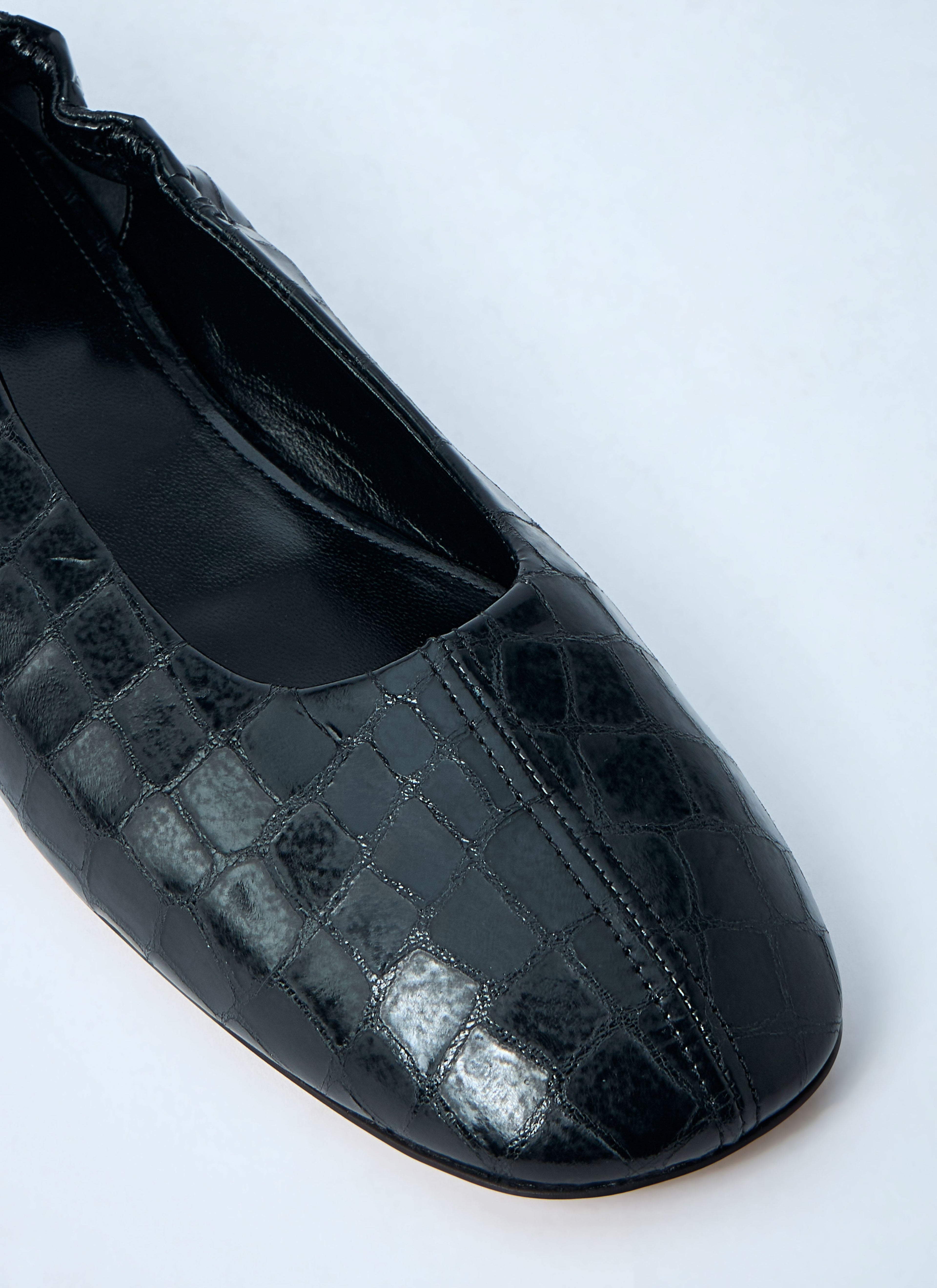 Dries Van Noten Women Croc-Embossed Ballerina Flats