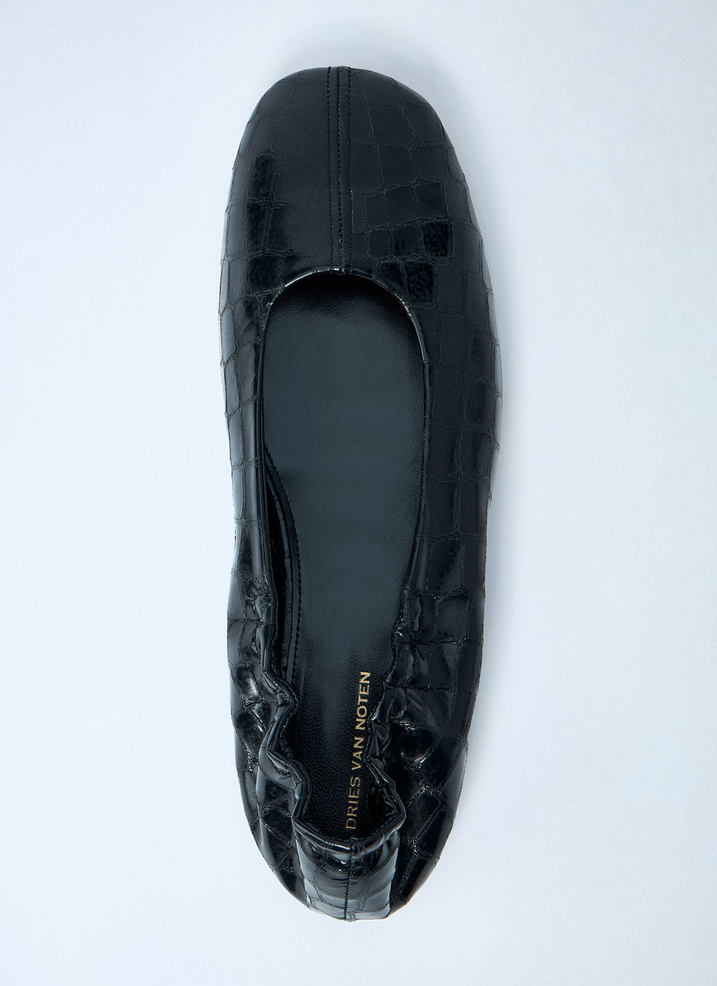 Dries Van Noten Women Croc-Embossed Ballerina Flats