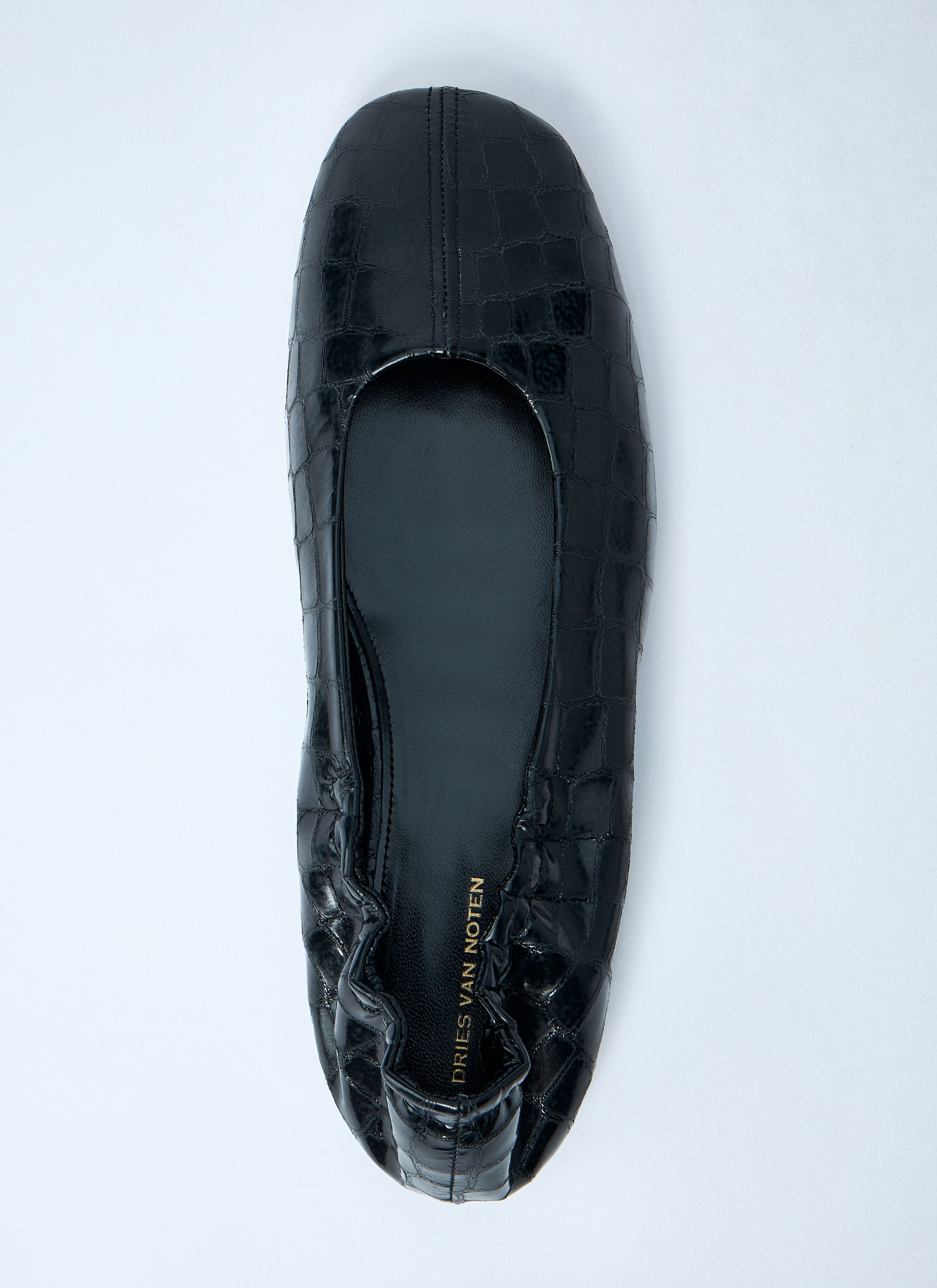 Dries Van Noten Women Croc-Embossed Ballerina Flats