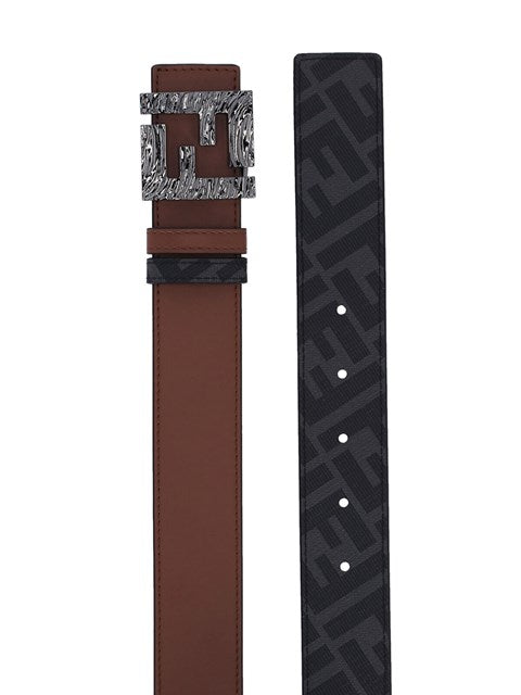 Fendi Men "Squared Ff" Reversible Belt