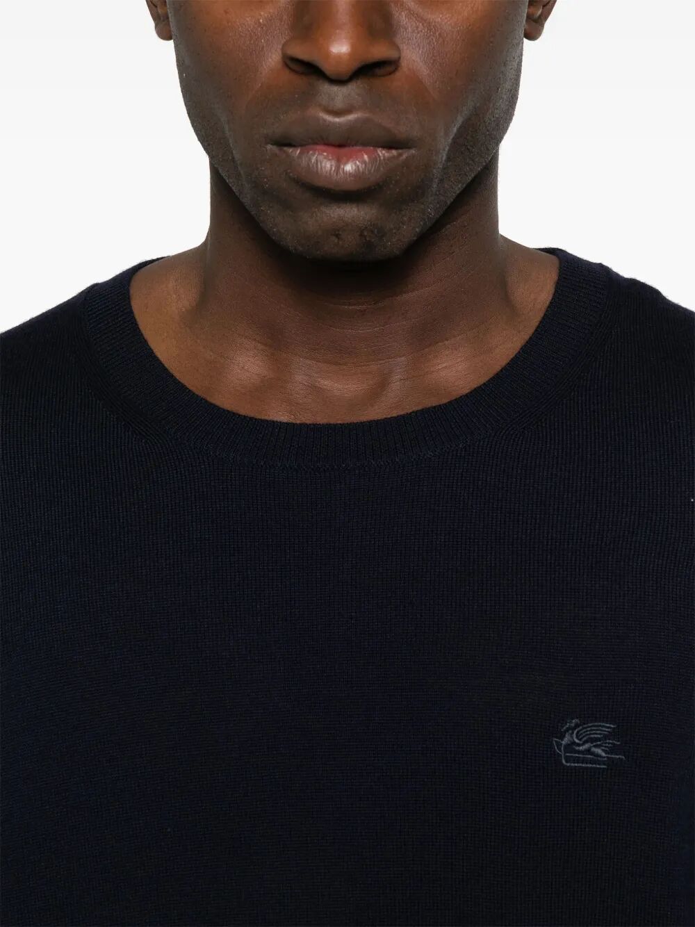 Etro Men Embroidered - Logo Wool Crew Neck Sweater - EZE Fashion®