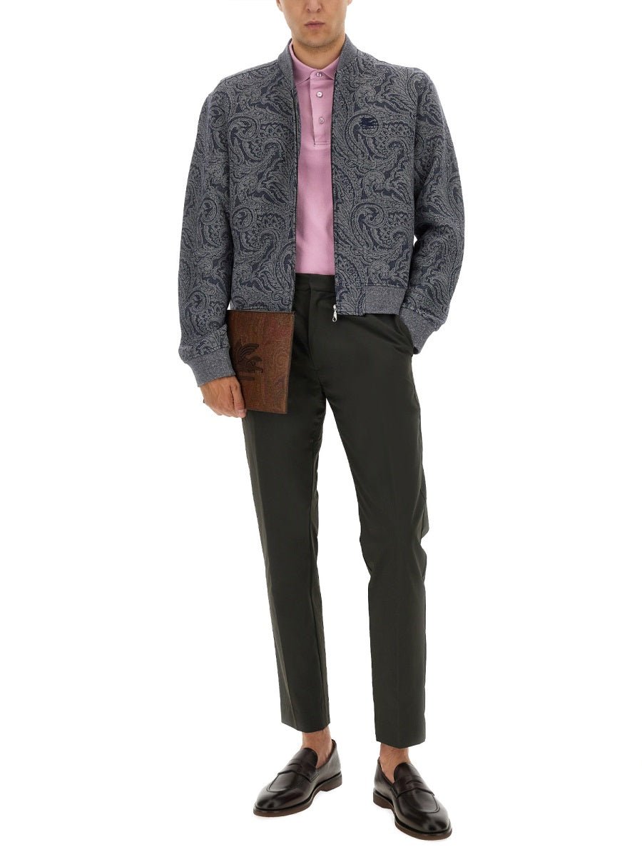 Etro Men Jacquard Bomber Jacket With Logo - EZE Fashion®