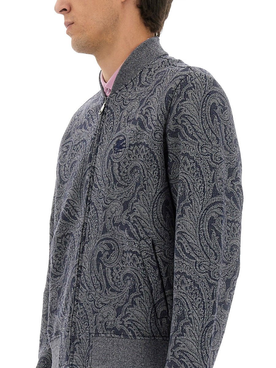Etro Men Jacquard Bomber Jacket With Logo - EZE Fashion®