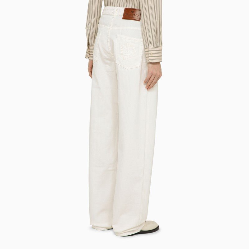 Etro White Denim Baggy Jeans Women - EZE Fashion®