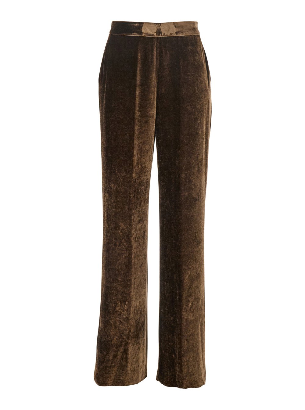 Etro Women Brown Pants With High Waist And Wide Leg In Viscose Blend Woman - EZE Fashion®