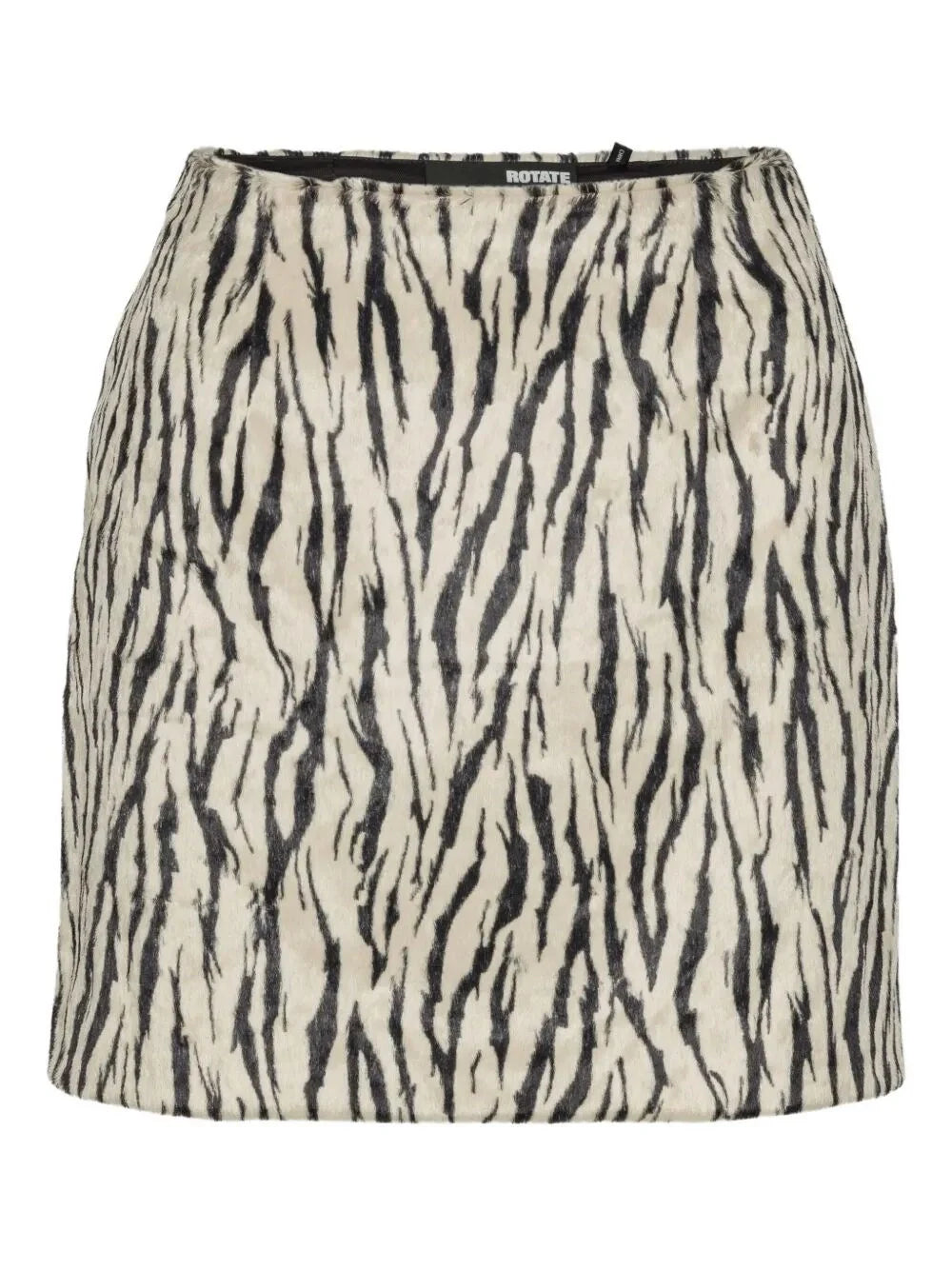 Rotate Women Printed Faux Fur Skirt
