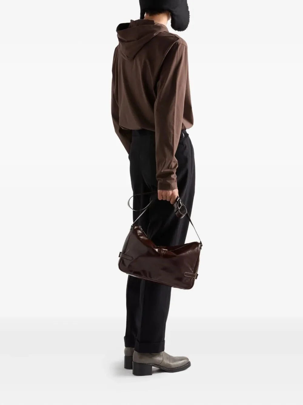 Prada Men Cotton Hooded T-Shirt