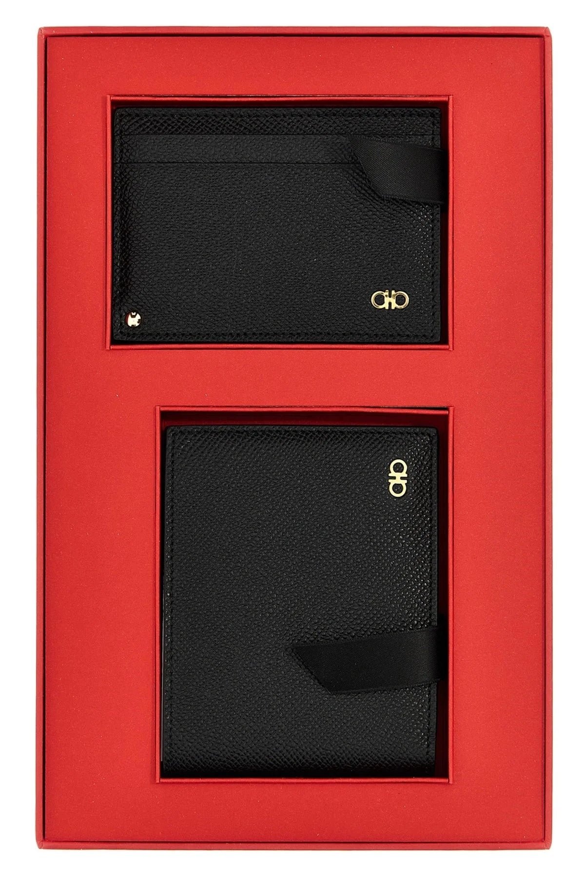 Conjunto Ferragamo Masculino 'Gancio': Carteira + Porta-Cartões