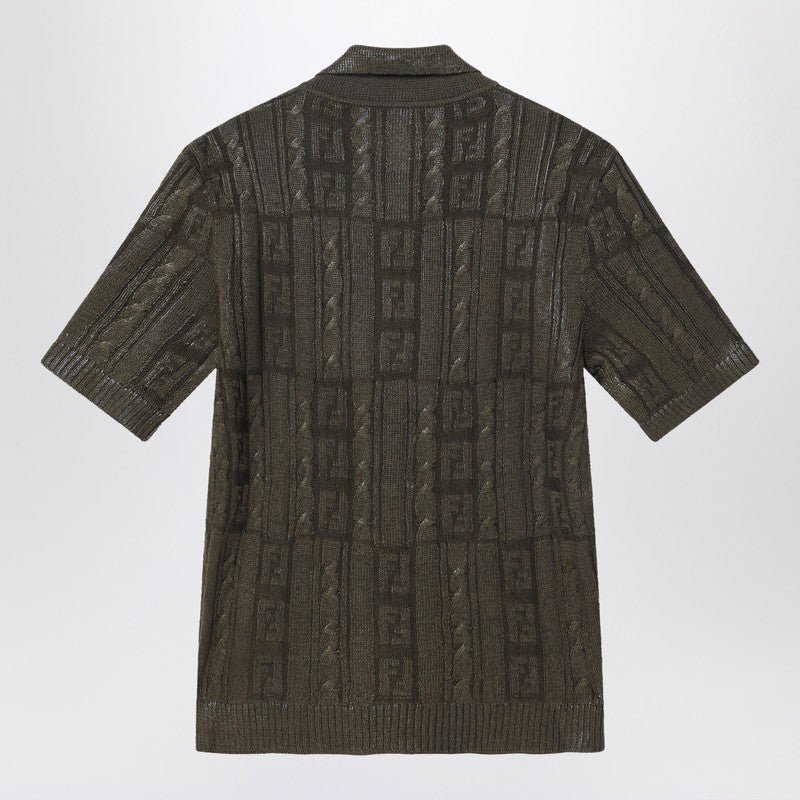 Fendi Dark Green Wool Polo Men - EZE Fashion®