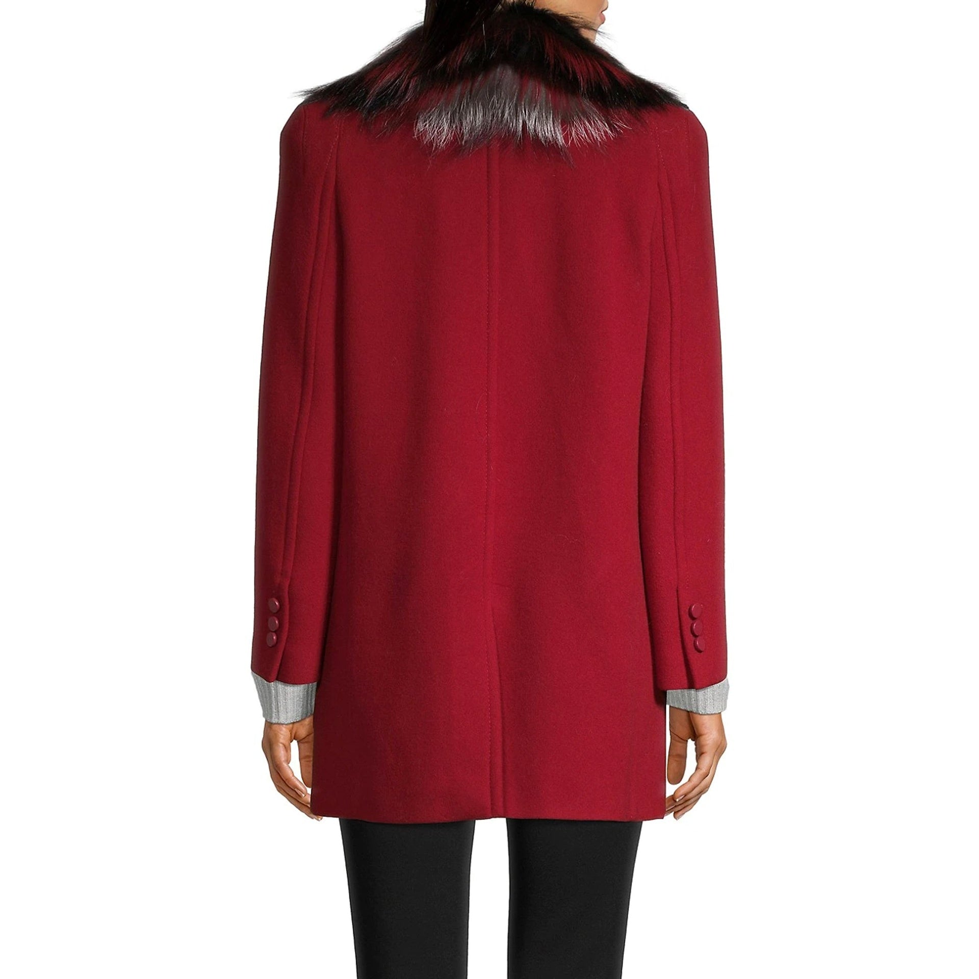 Fendi Fur Collar Wool Coat Women - EZE Fashion®