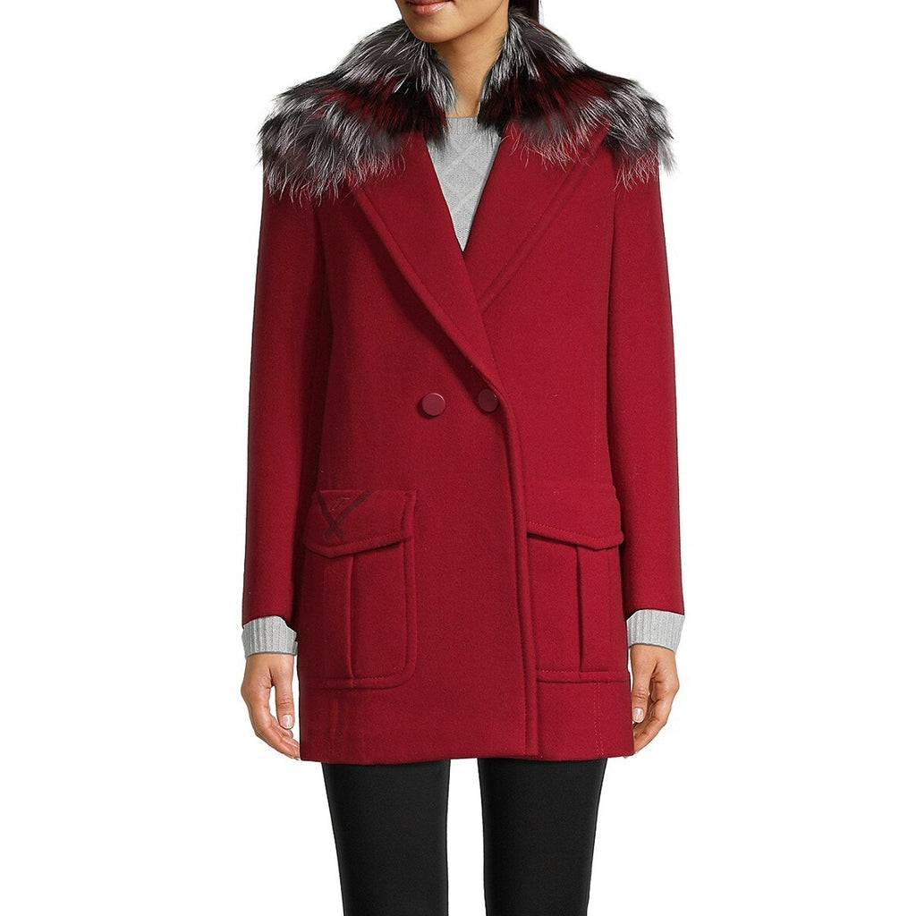 Fendi Fur Collar Wool Coat Women - EZE Fashion®