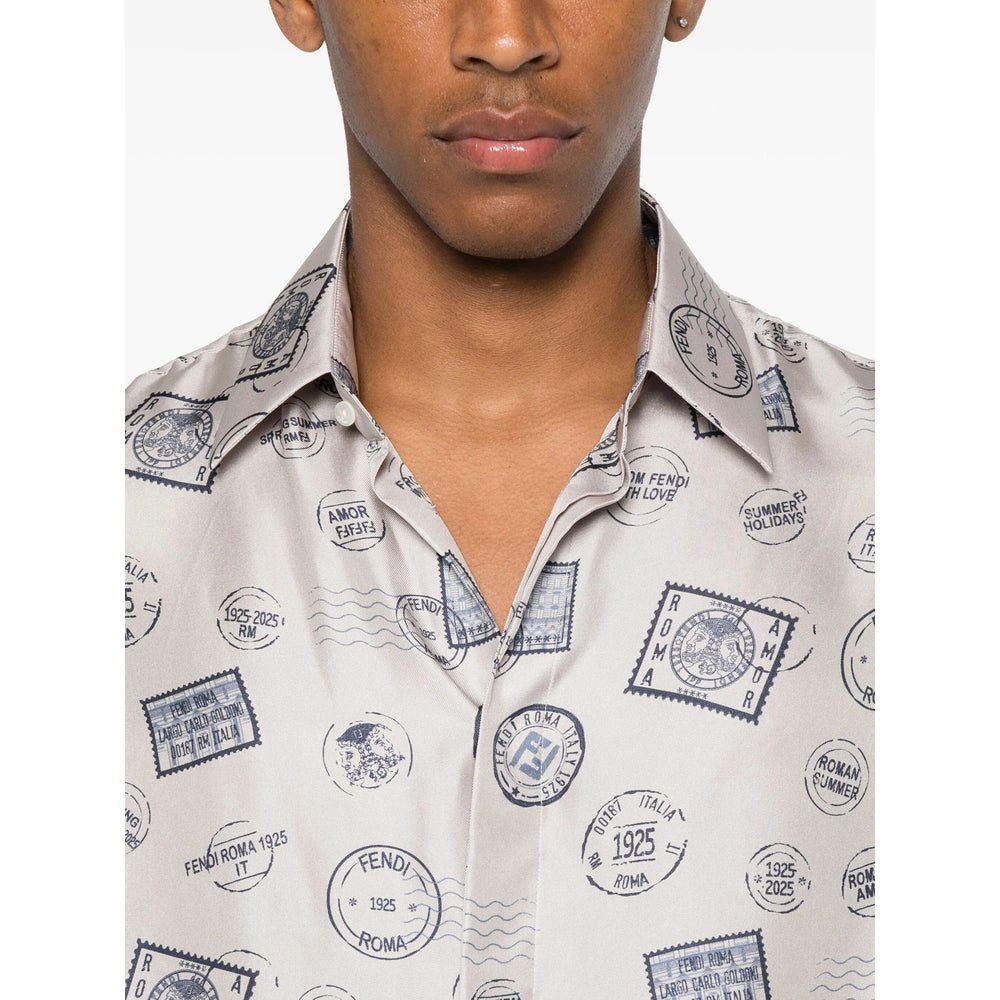 Fendi Grey Shirts Men - EZE Fashion®