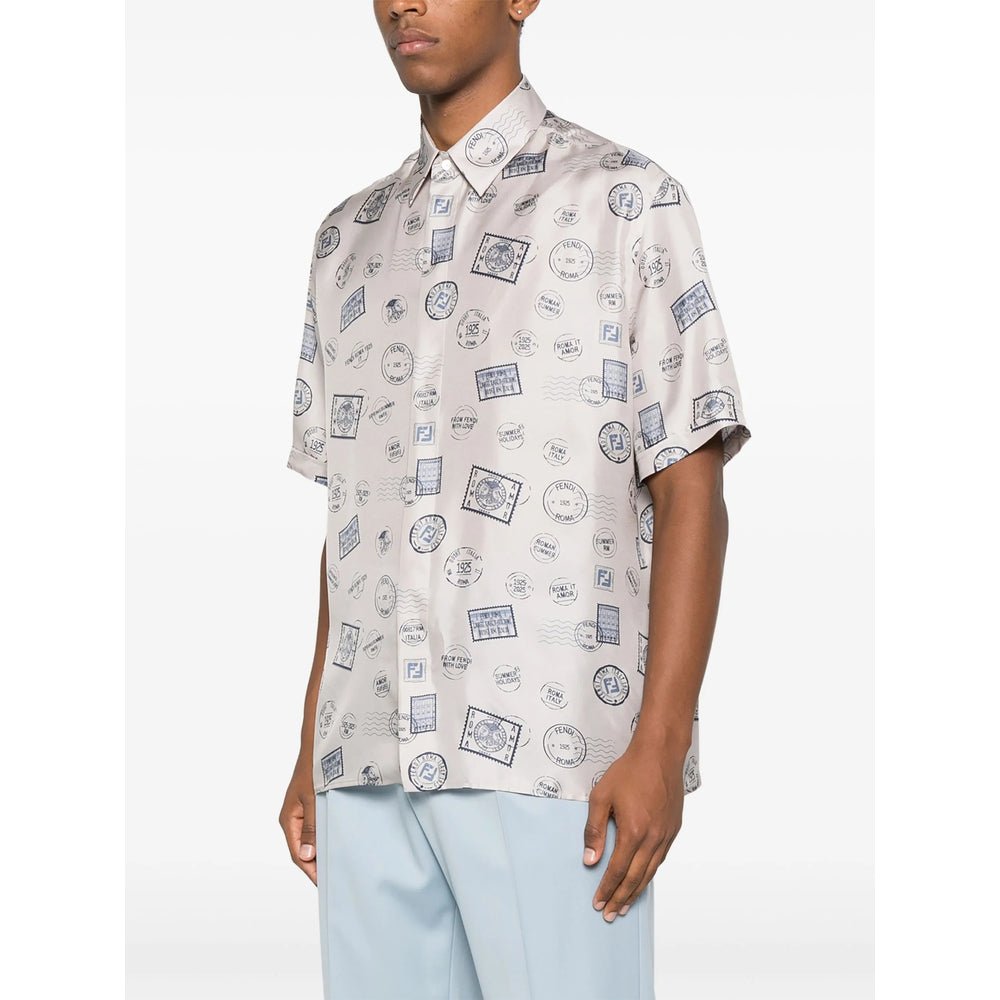 Fendi Grey Shirts Men - EZE Fashion®