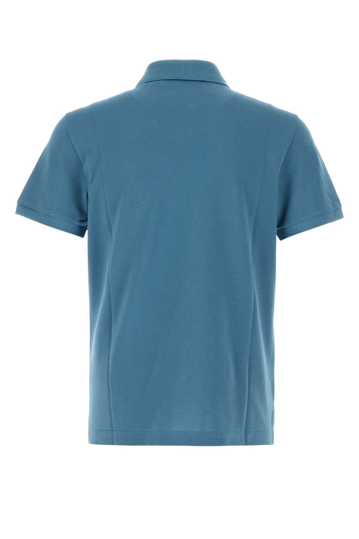 Fendi Men Air Force Blue Piquet Polo Shirt - EZE Fashion®