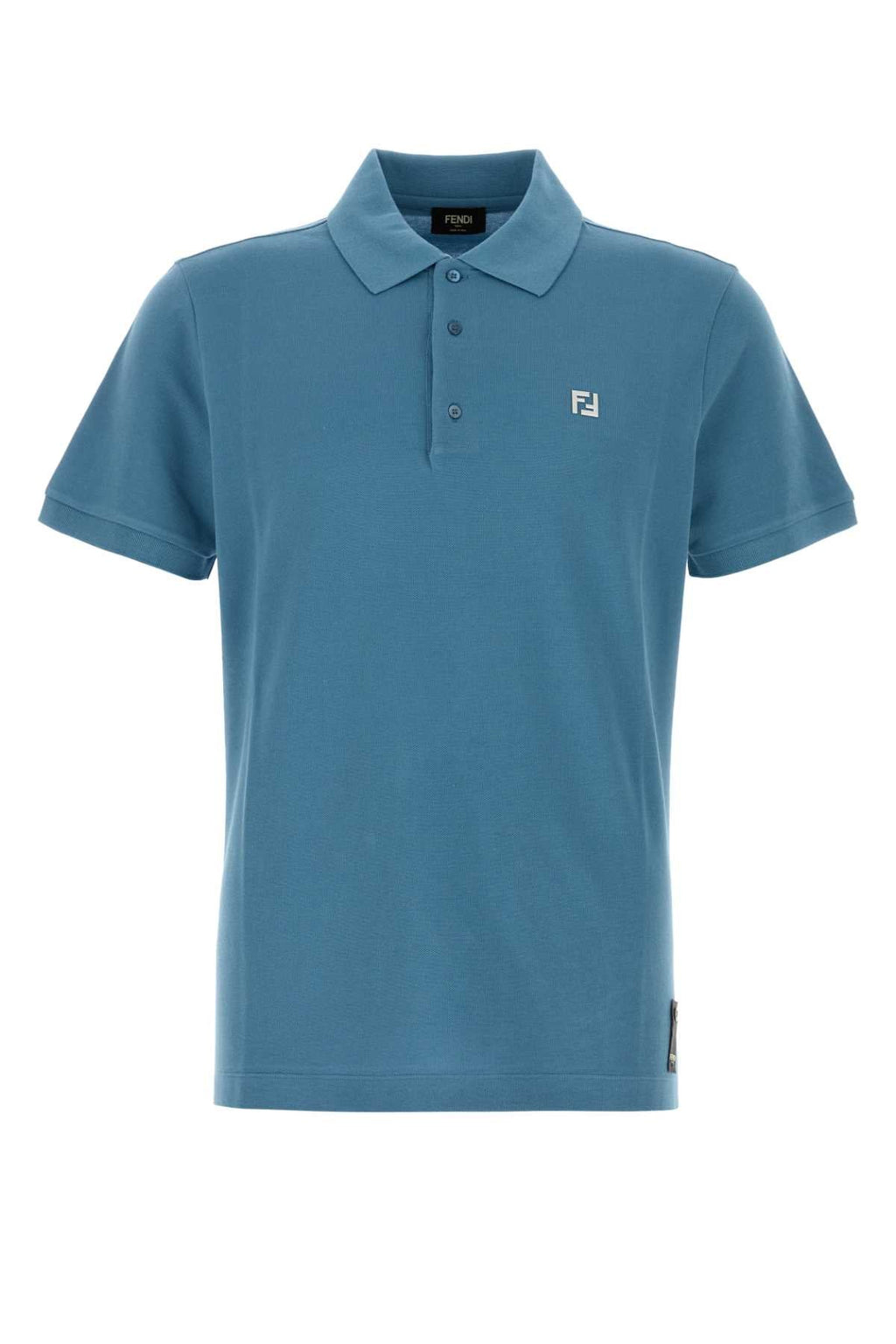 Fendi Men Air Force Blue Piquet Polo Shirt - EZE Fashion®