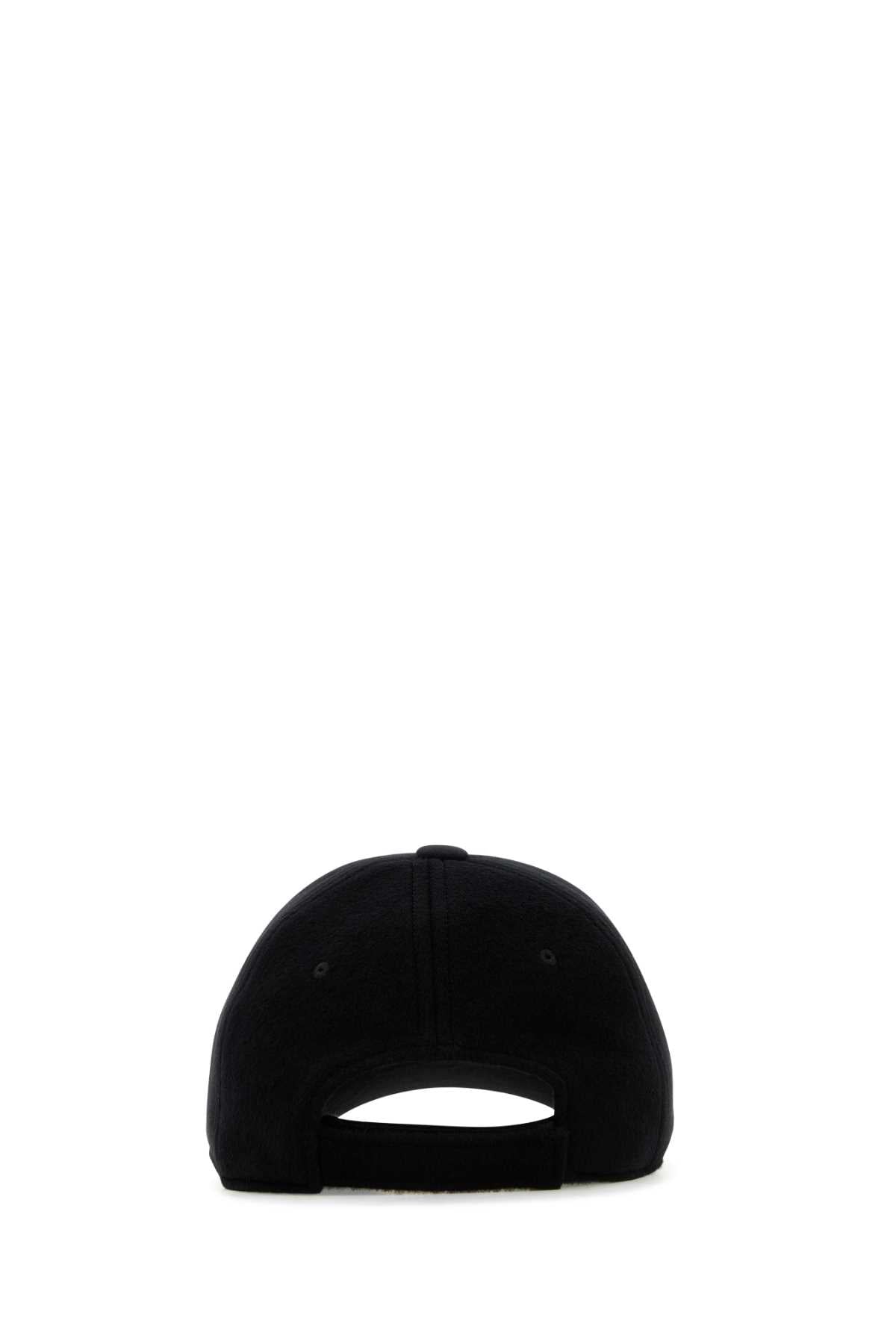 Fendi Men Black Wool Blend Baseball Cap - EZE Fashion®