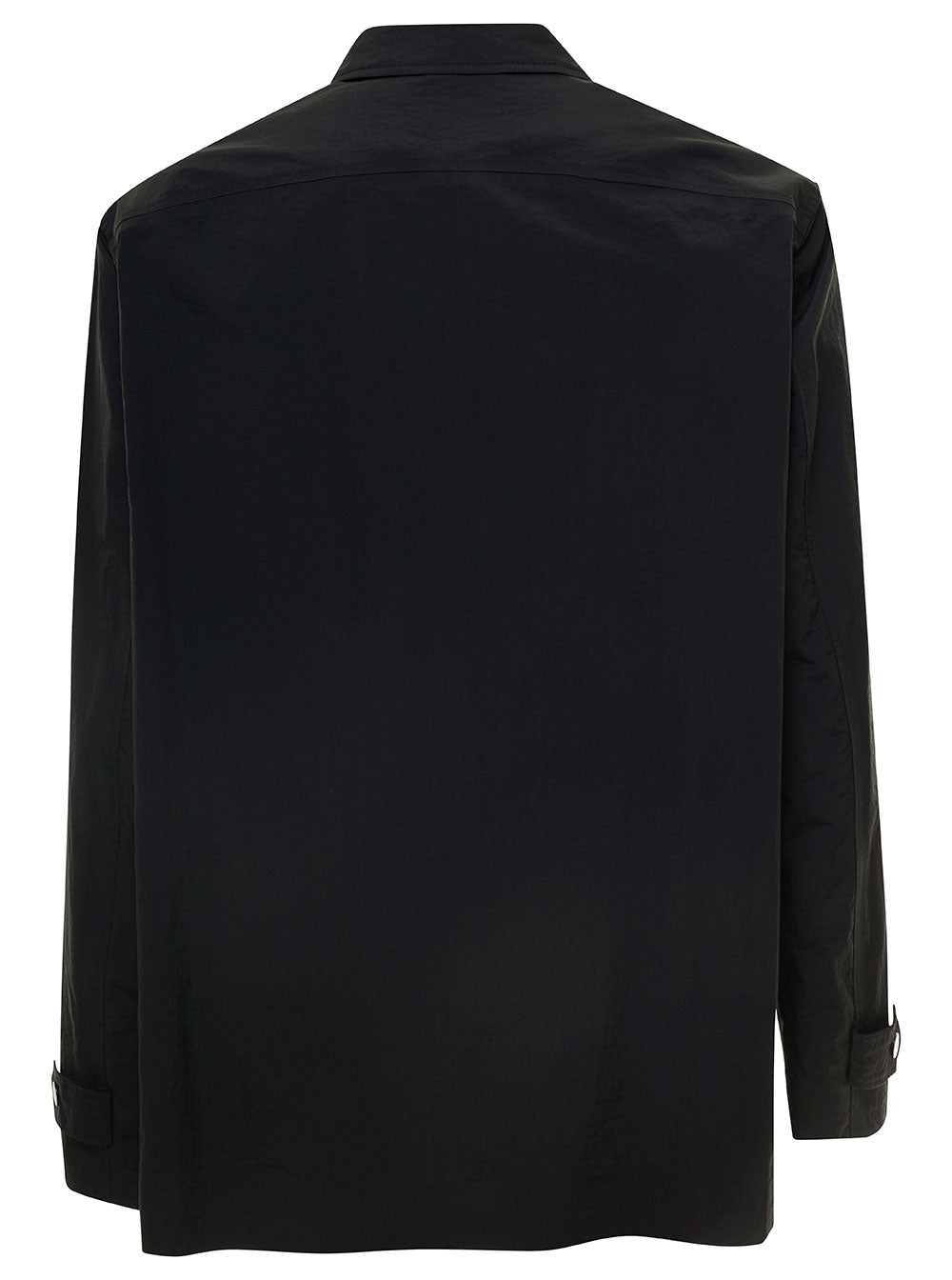 Fendi Men Blue Jacket With Patch Zipped Pocket And Logo In Nylon Man - EZE Fashion®