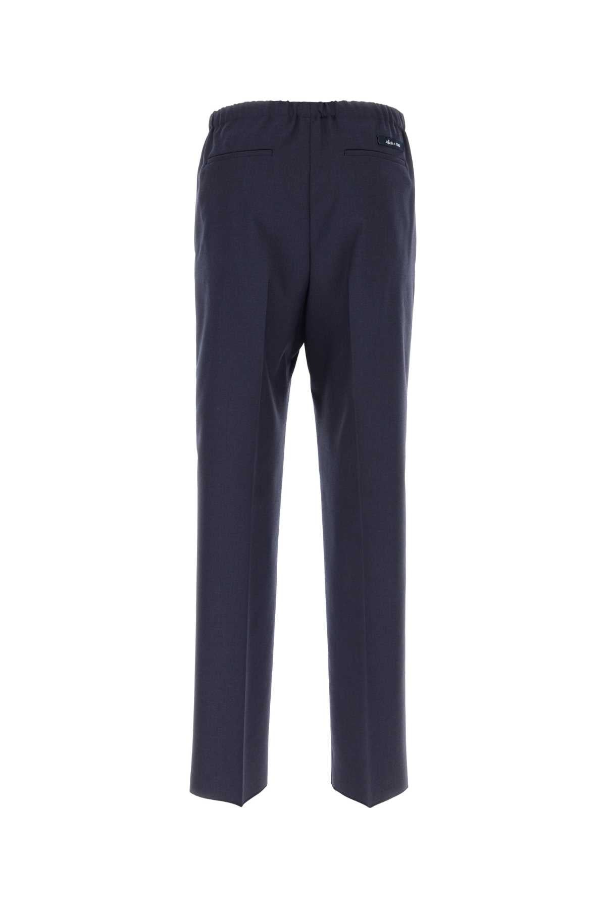 Fendi Men Blue Wool Pant - EZE Fashion®