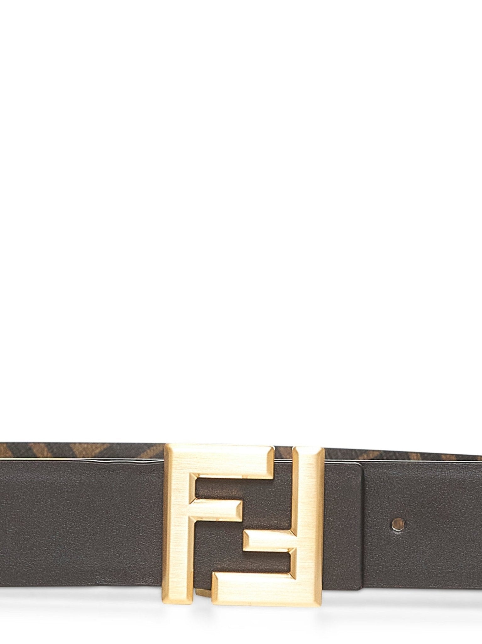 Fendi Men Brown Squared Ff Reversible Belt - EZE Fashion®