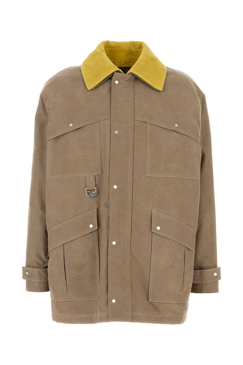 Fendi Men Cappuccino Canvas Coat - EZE Fashion®