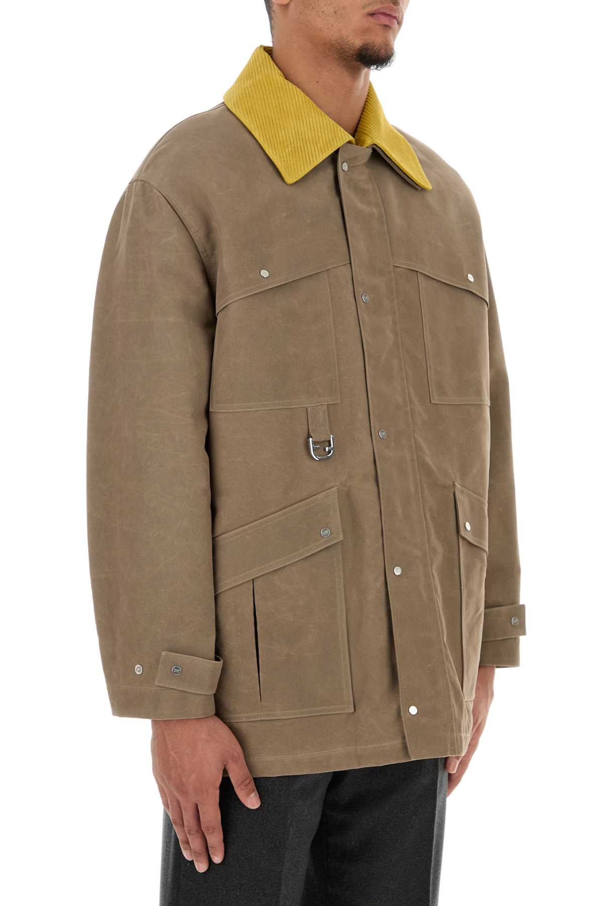 Fendi Men Cappuccino Canvas Coat - EZE Fashion®