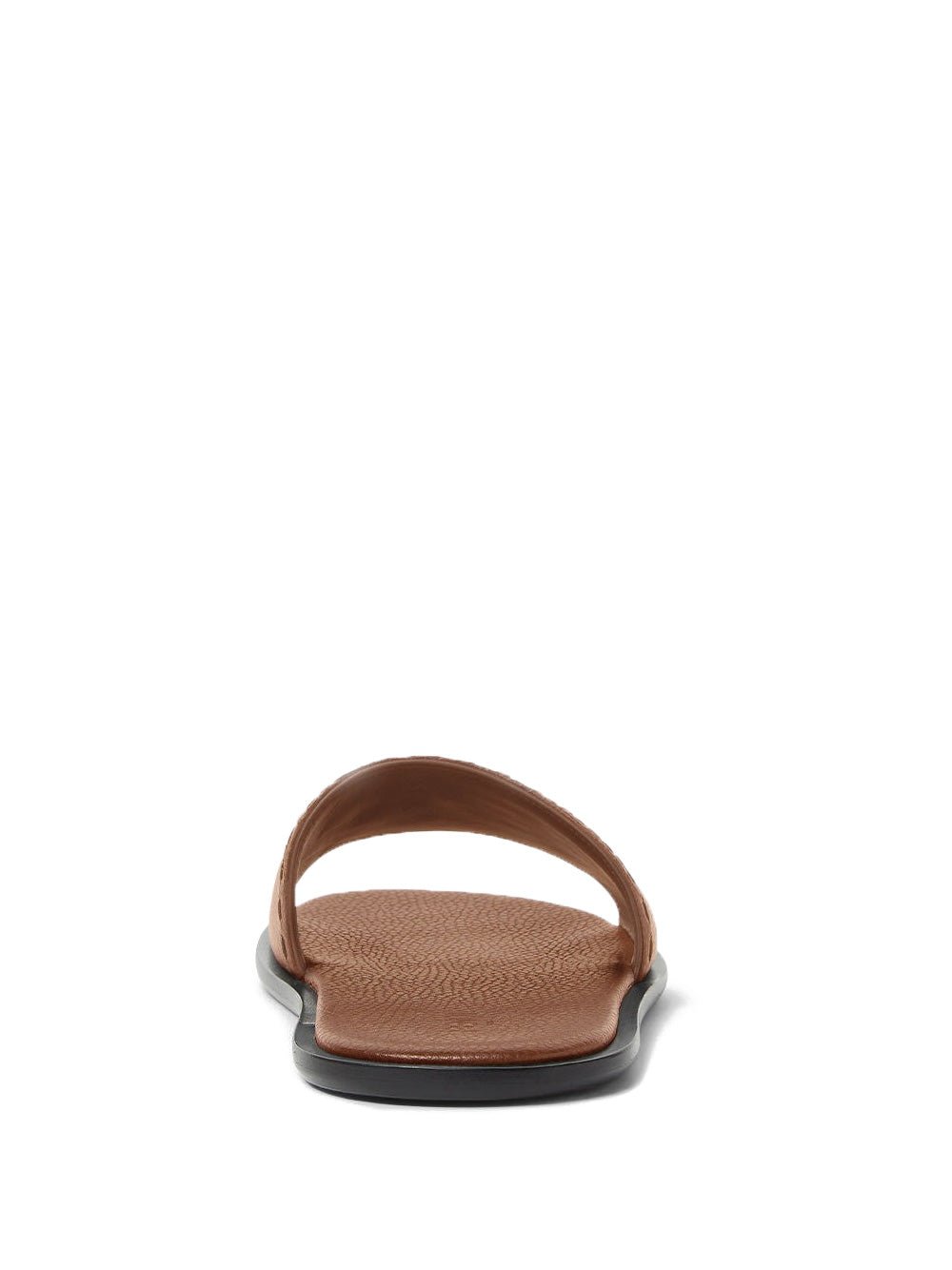 Fendi Men Fendi Roma Wide Band Leather Slides - EZE Fashion®
