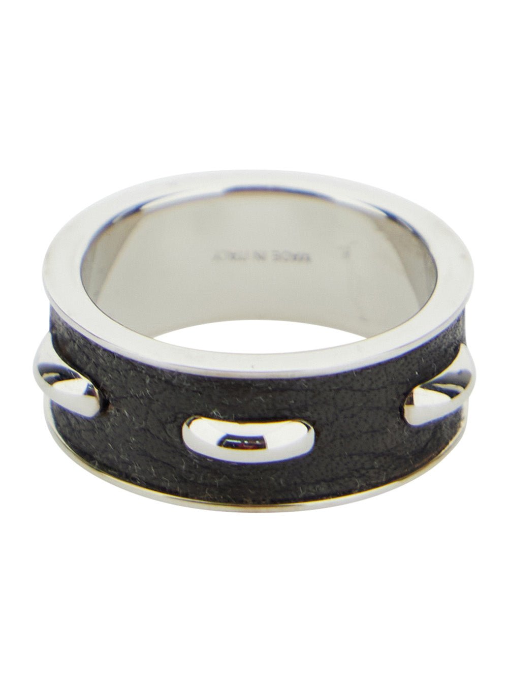 Fendi Men Silver - Colored Ring With Logo Lettering On The Side In Brass Man - EZE Fashion®