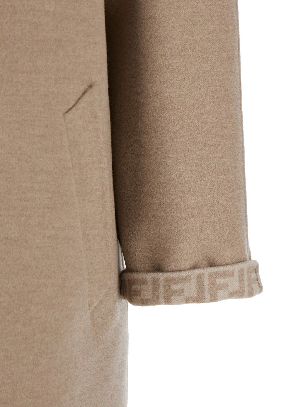 Fendi Women Beige Single - Breasted Reversible Coat In Wool Blend Woman - EZE Fashion®