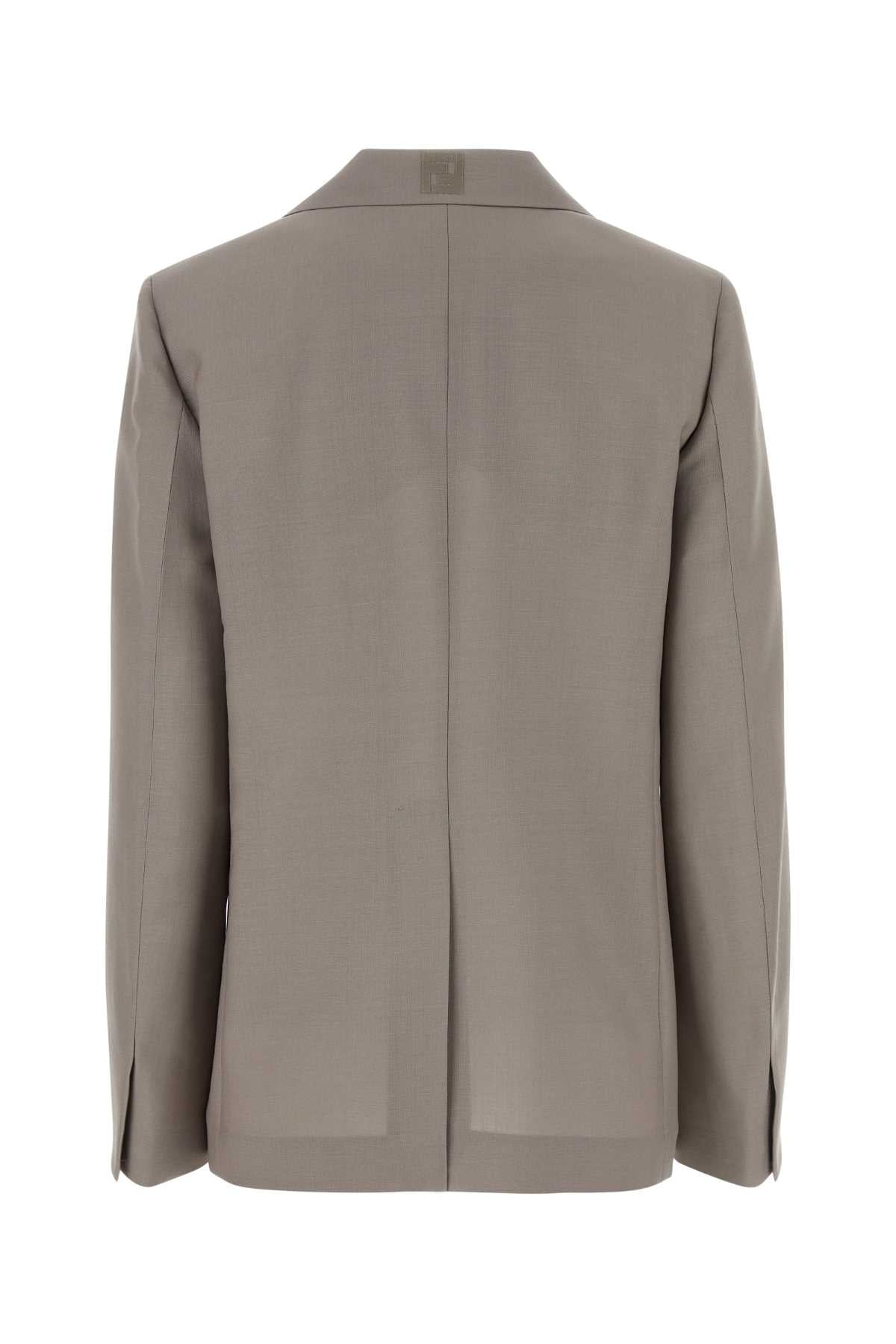 Fendi Women Dove Grey Mohair Blend Blazer - EZE Fashion®