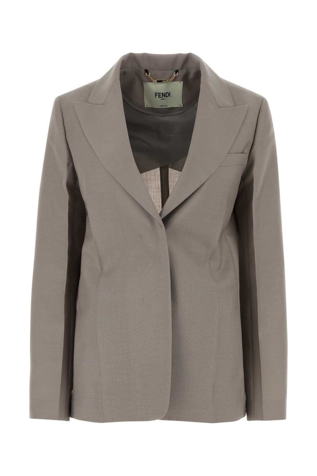 Fendi Women Dove Grey Mohair Blend Blazer - EZE Fashion®