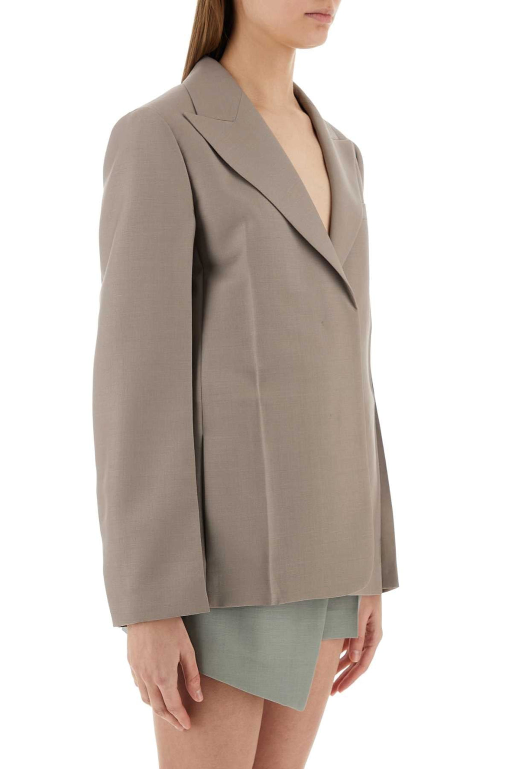 Fendi Women Dove Grey Mohair Blend Blazer - EZE Fashion®