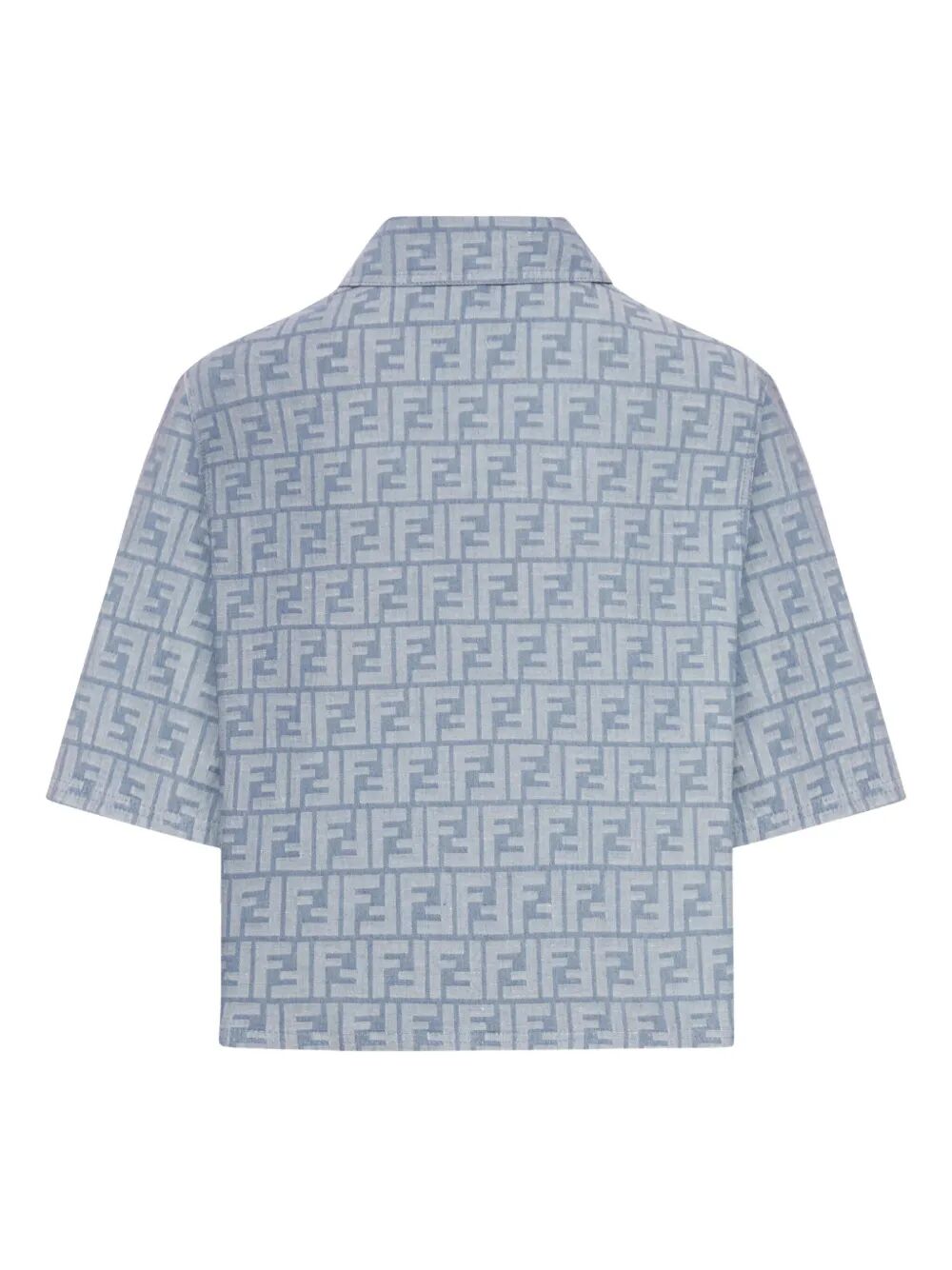 Fendi Women Ff Chambray Denim Cropped Jacket - EZE Fashion®