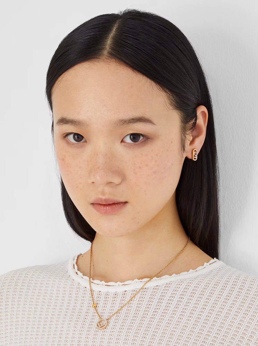 Fendi Women Gold - Colored Necklace With Round F Pendant And Lobster Clasp In Bronze Woman - EZE Fashion®