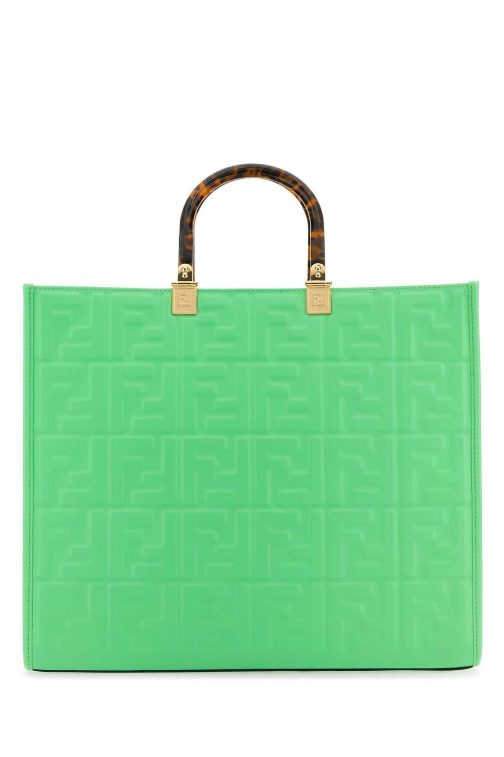 Fendi Women Green Leather Medium Sunshine Shopping Bag - EZE Fashion®
