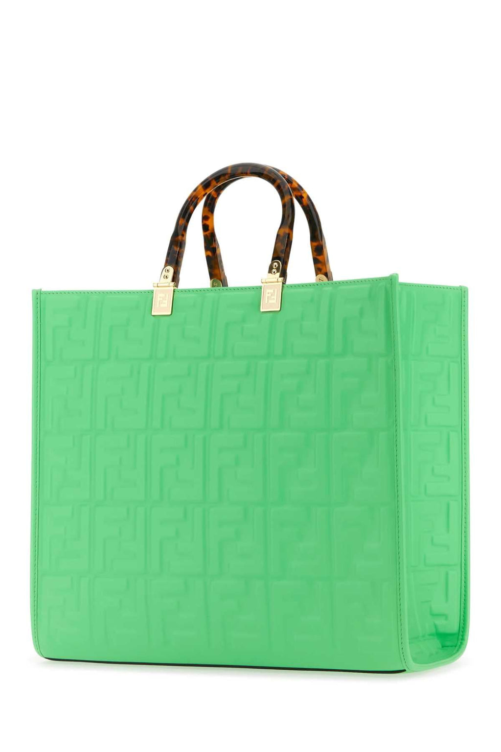 Fendi Women Green Leather Medium Sunshine Shopping Bag - EZE Fashion®
