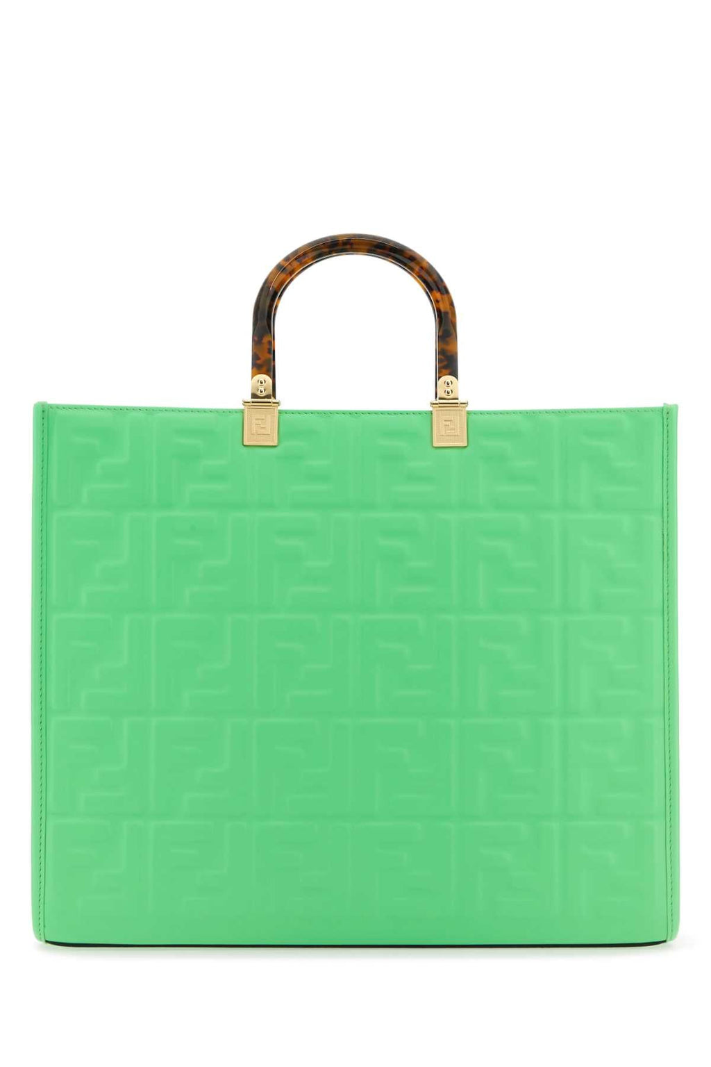 Fendi Women Green Leather Medium Sunshine Shopping Bag - EZE Fashion®