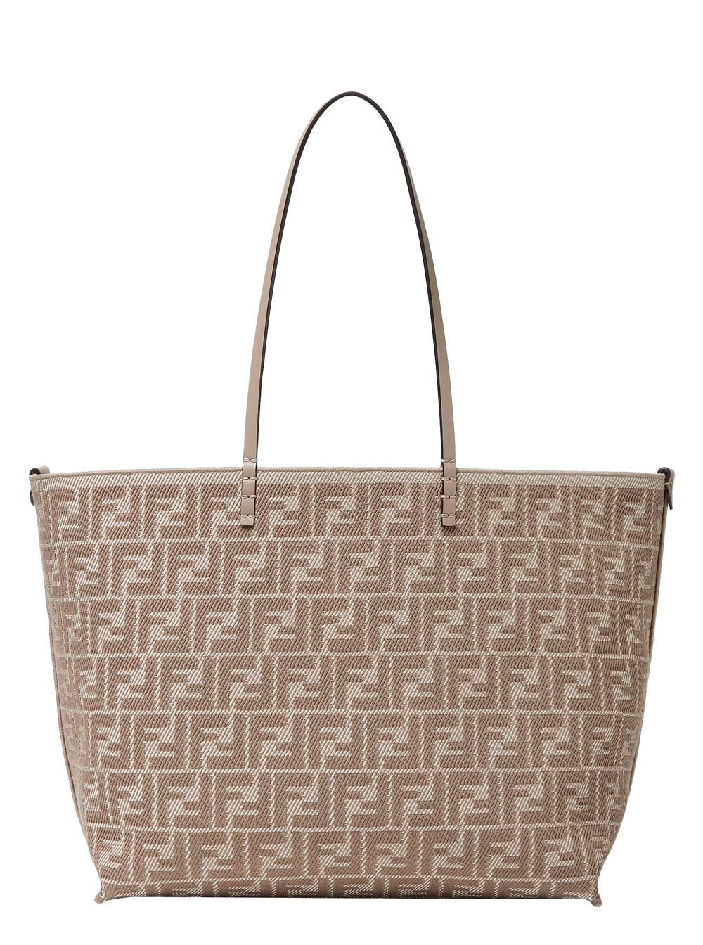 Fendi Women 'Roll' Beige Reversible Tote Bag With Two Top Handles And All - Over Striped Motif In Cotton Woman - EZE Fashion®