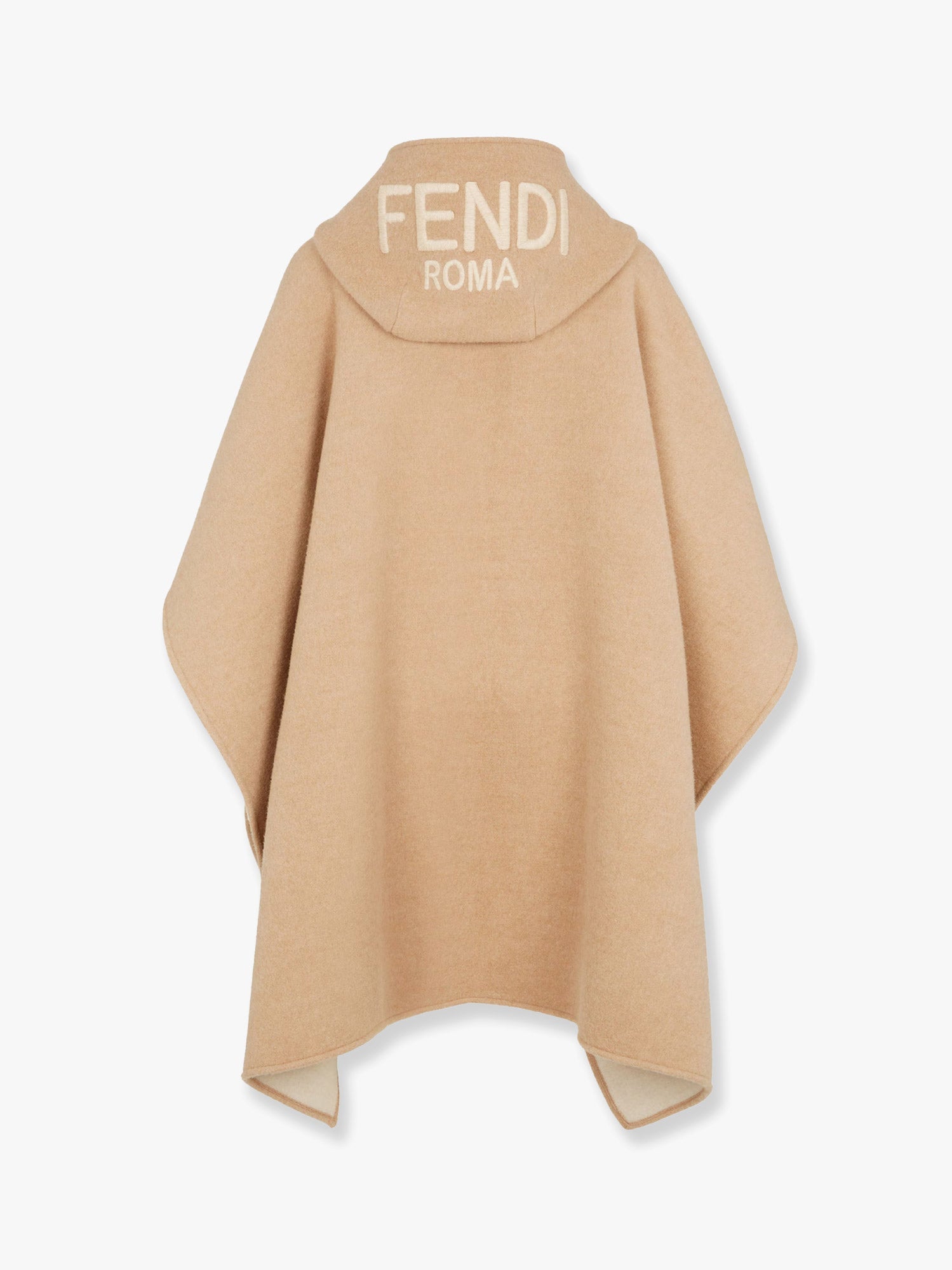 Fendi Women Wool And Cashmere Poncho With Leather Profiles - EZE Fashion®