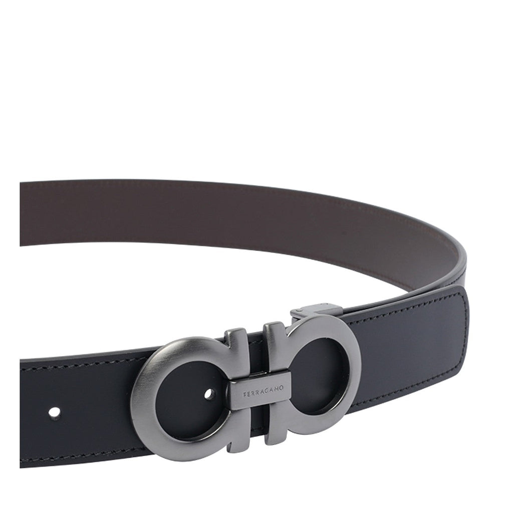Ferragamo Men Adjustable And Reversible Double Gancini Belt - EZE Fashion®
