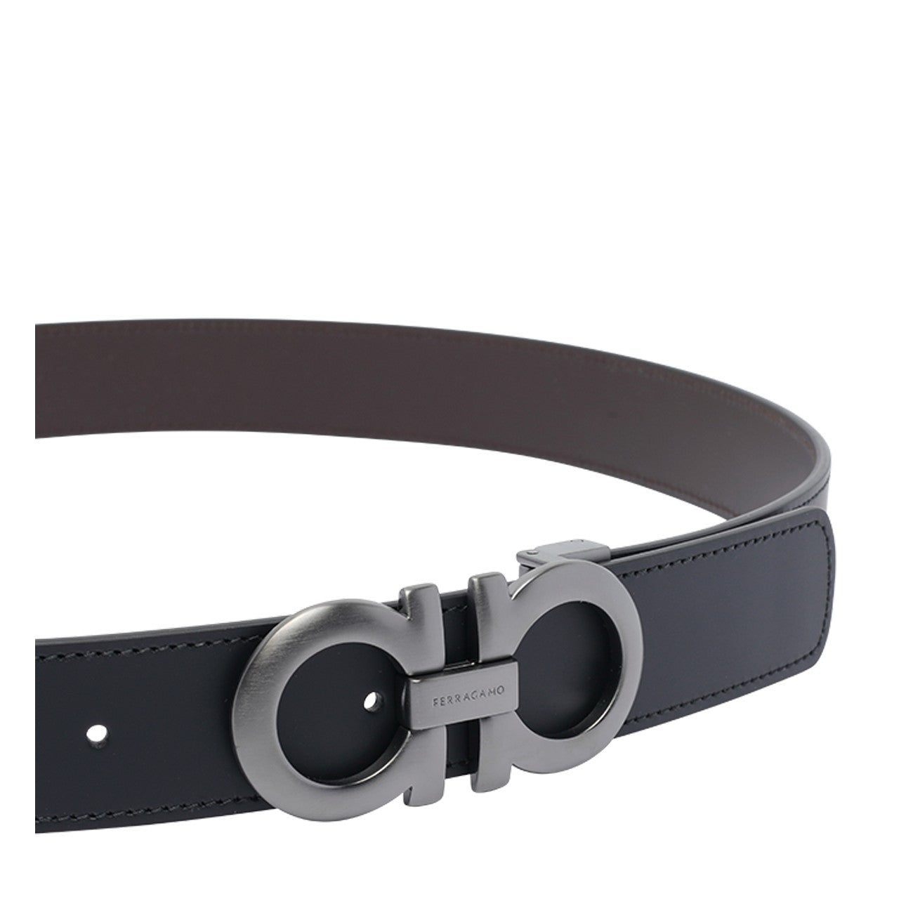 Ferragamo Men Adjustable And Reversible Double Gancini Belt - EZE Fashion®
