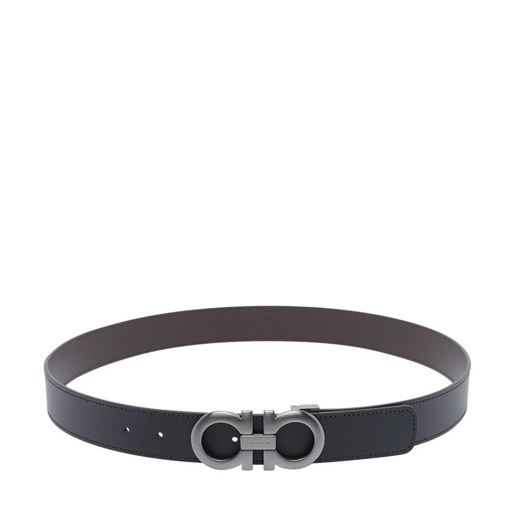 Ferragamo Men Adjustable And Reversible Double Gancini Belt - EZE Fashion®