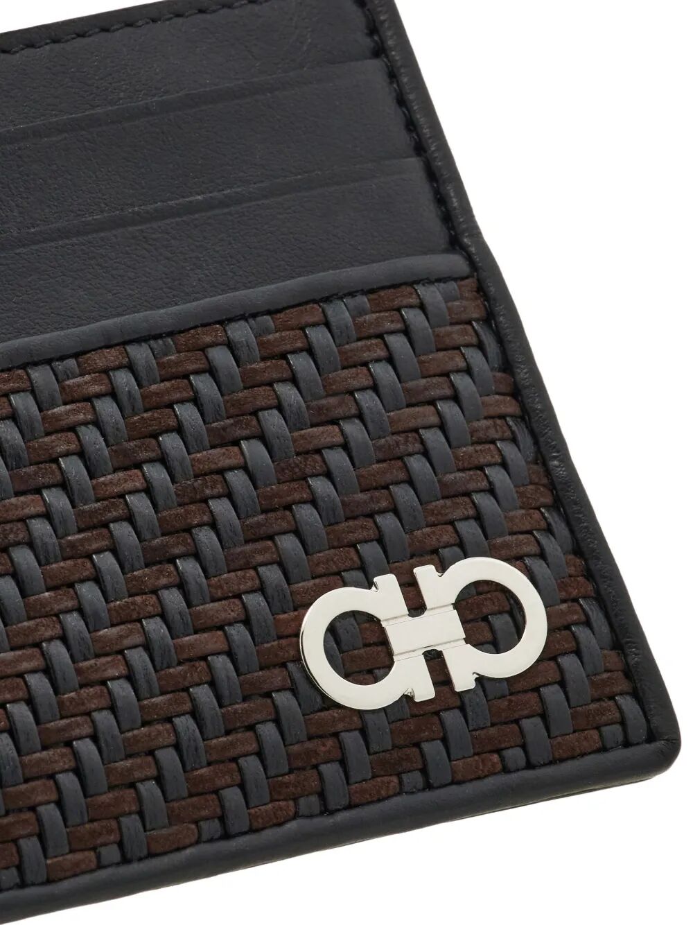 Ferragamo Men Gancini Woven Card Holder - EZE Fashion®