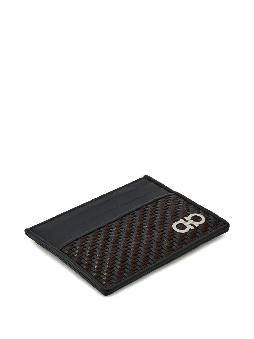 Ferragamo Men Gancini Woven Card Holder - EZE Fashion®