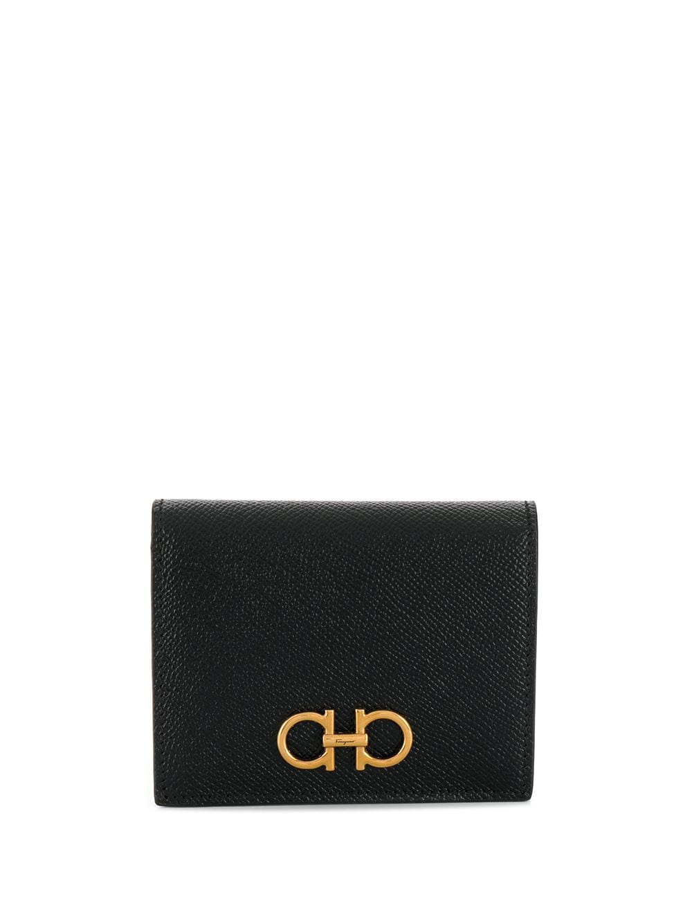 Ferragamo Women Hammered Leather Gancini Compact Wallet - EZE Fashion®